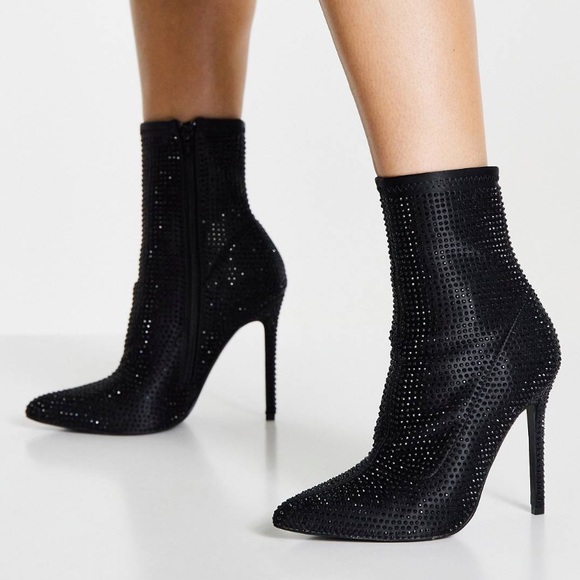 ASOS EMBELLISHED SOCK BOOTIES - Picture 4 of 4